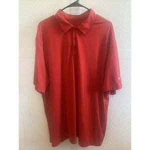 Nike Golf Polo Shirt Dri Fit Red Short sleeve Mens Size XLarge XL Active